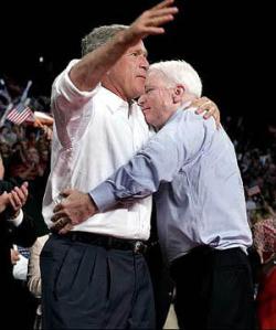 Cuddling McCain